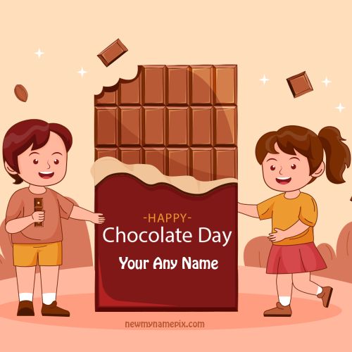 Create Your Friend Name Happy Chocolate Day 2023 Images Editing